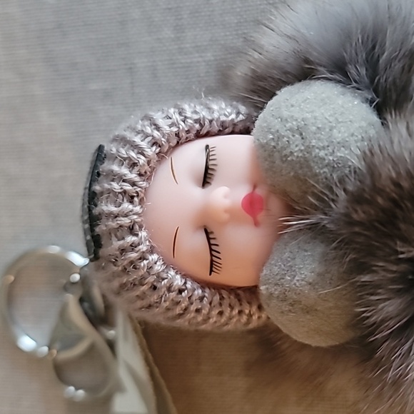 Cute Keychain Sleeping Baby  Mini Doll Ball Kawaii Keyring - Picture 3 of 5